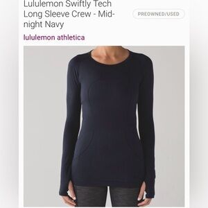 Lululemon swiftly tech long sleeve size 6